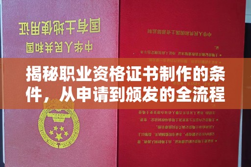 科尔沁左翼中旗揭秘职业资格证书制作的条件，从申请到颁发的全流程解析
